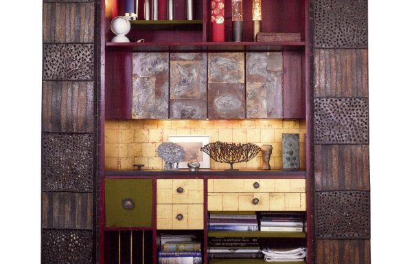 Sculptural metal studio work cabinet – Paul Evans